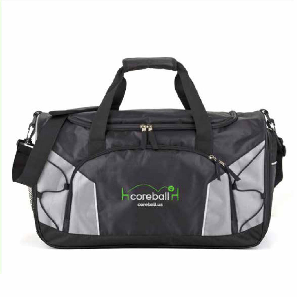 VistaPrint® Gym Duffel Bag - Black with Embroidered Coreball™ Logo