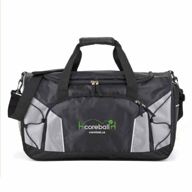 VistaPrint® Gym Duffel Bag - Black with Embroidered Coreball™ Logo